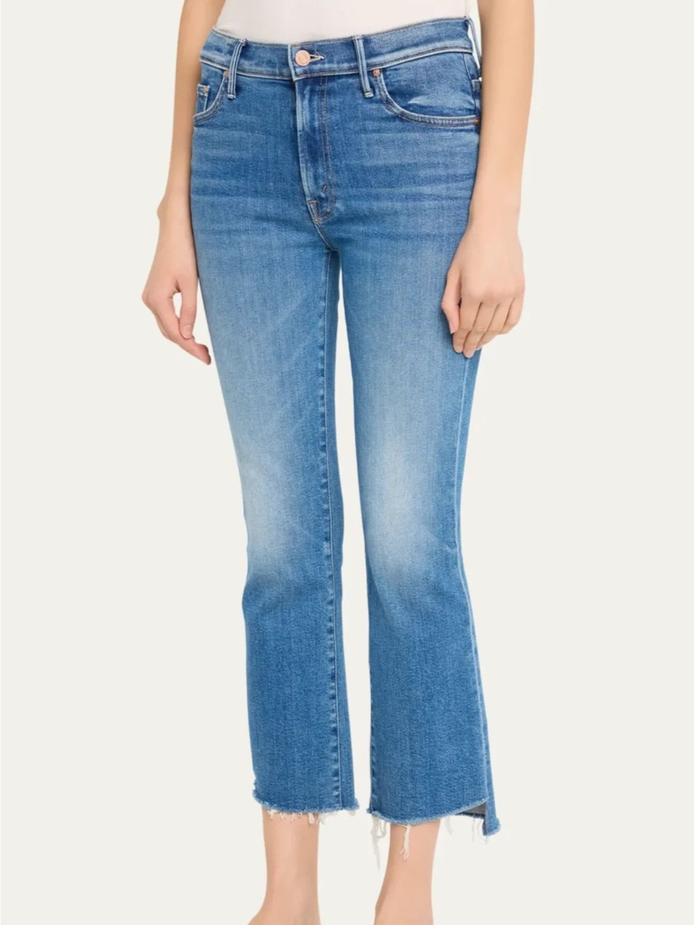 MOTHER The Insider Crop Step Fray Jeans